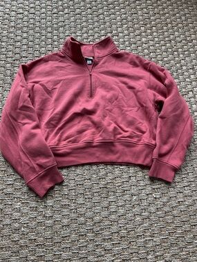 a new day Rose Half-Zip Pullover Sweatshirt